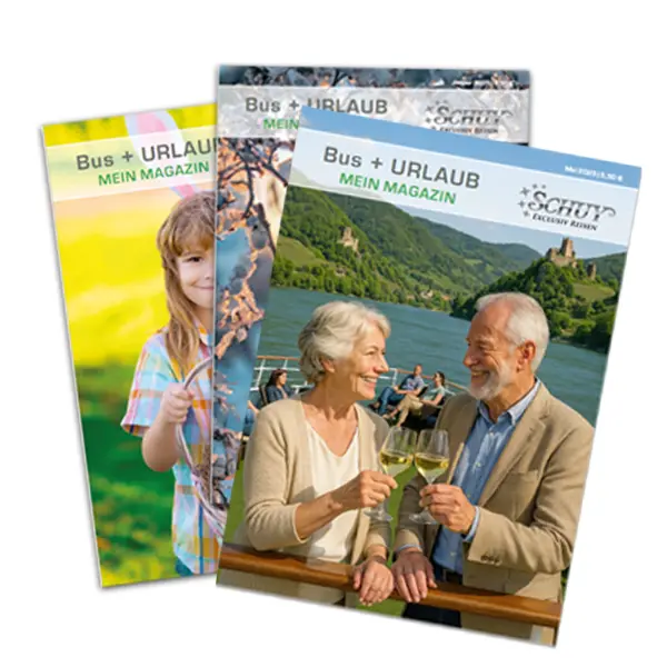 Verschiedenen Cover des Schuy Reisemagazins.