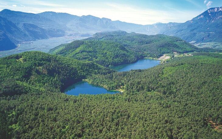 Blik auf die Montiggler Seen