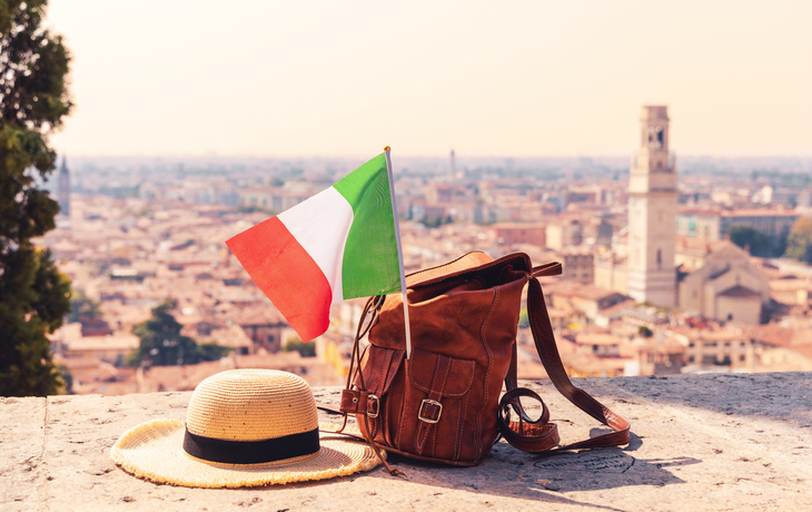 Reisekonzept eines Italienurlaubs
