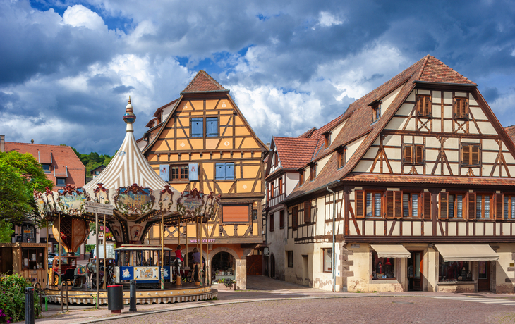 Fachwerkensemble in der historischen Altstadt in Obernai