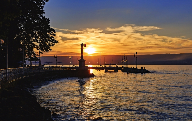 Sonneuntergang bei Évian-les-Bains