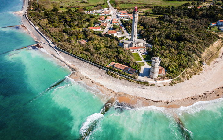 Phare des Baleines auf der atlantischen Insel Île de Ré