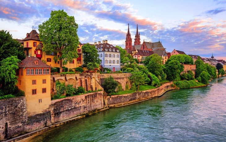 Blick auf den Basler Münster, Schweiz