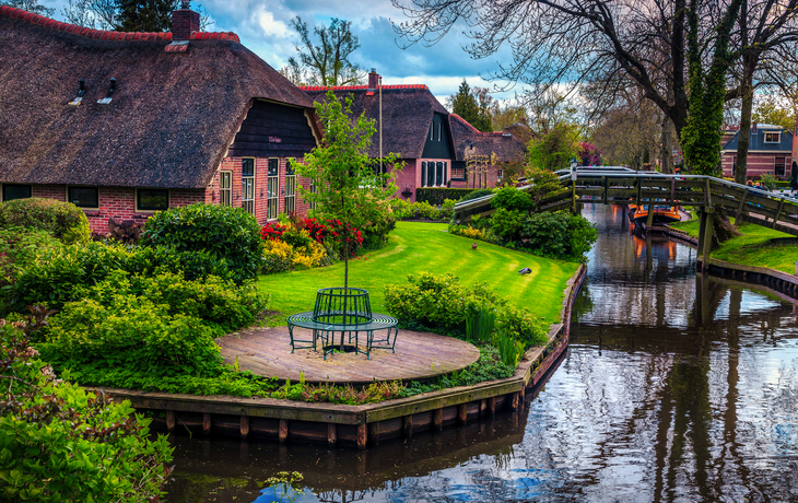 Giethoorn in der nordöstlichen niederländischen Provinz Overijssel