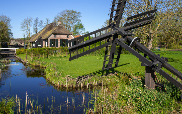 Giethoorn in der nordöstlichen niederländischen Provinz Overijssel
