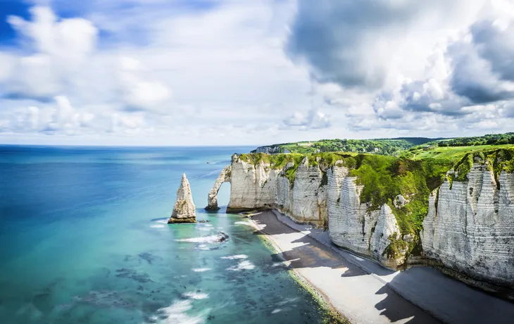 Klippen von Étretat in der Normandie, Frankreich