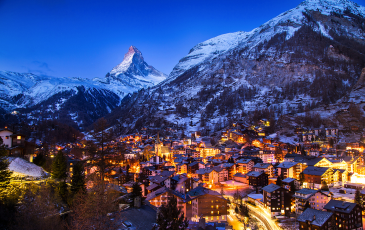 Sonnenaufgang über dem Matterhorn in Zermatt