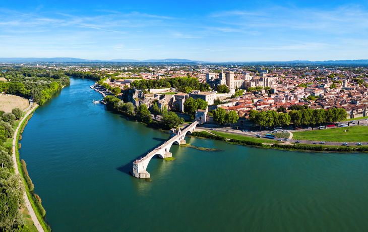 Luftaufnahme der Stadt Avignon