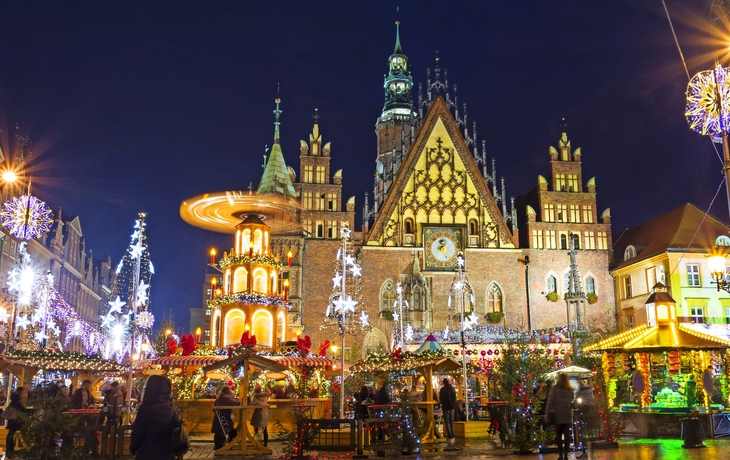 Weihnachtsmarkt in Breslau, Polen