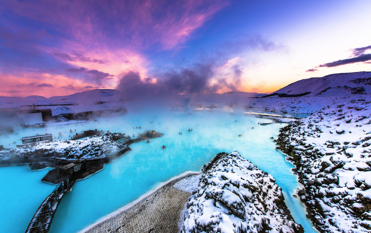 berühmte blaue Lagune in der Nähe von Reykjavik, Island