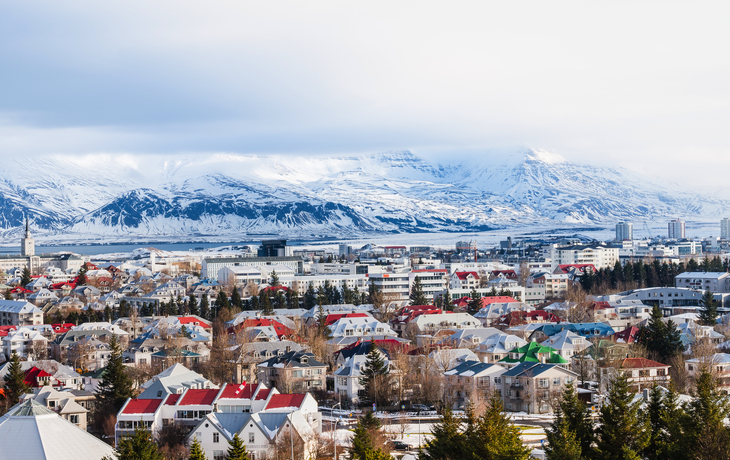 Reykjavik, die Hauptstadt Islands im Winter