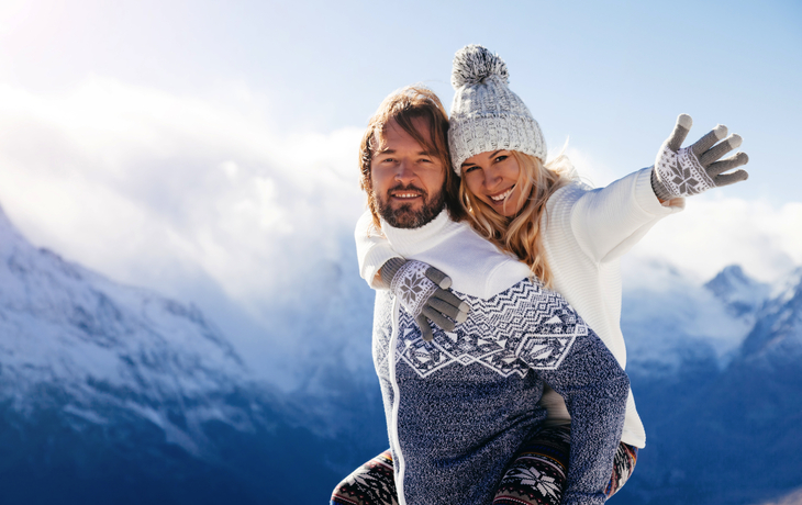 Winterurlaub im Schnee