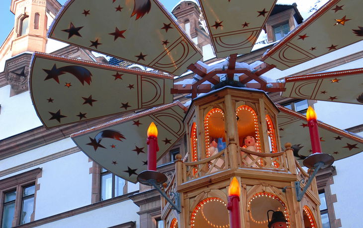 Weihnachtsmarkt in Leipzig, Deutschland