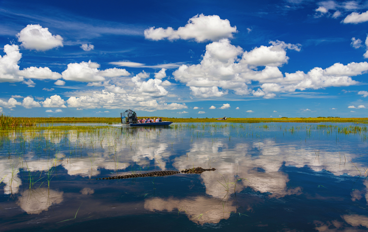Fahrten mit dem Sumpfboot in den Everglades in Florida