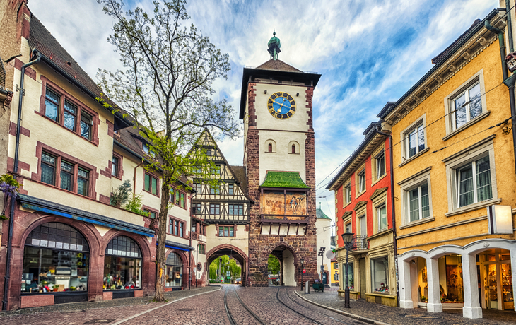 das historisches Stadttor Schwabentor in Freiburg im Breisgau, Deutschland