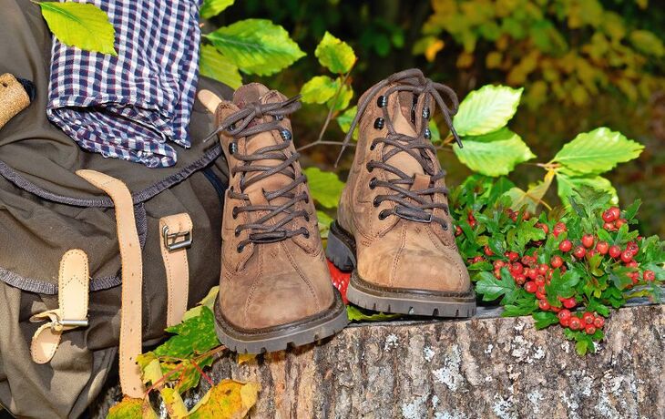 Wanderschuhe Herbst Pause Wandern