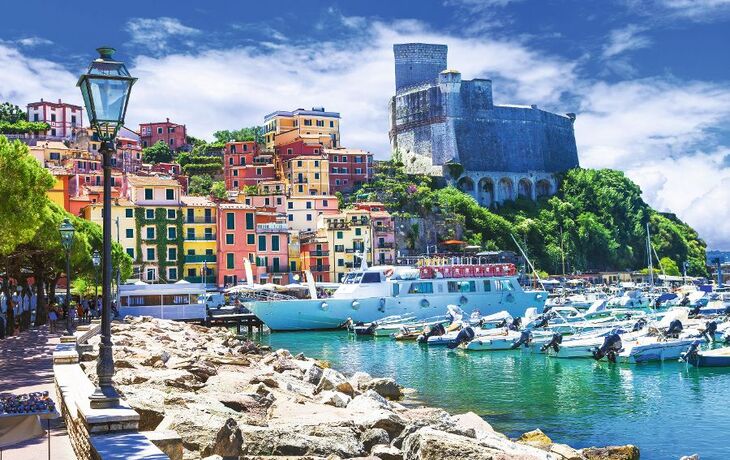 Vivid schöne Stadt Lerici in Ligurien,Italien