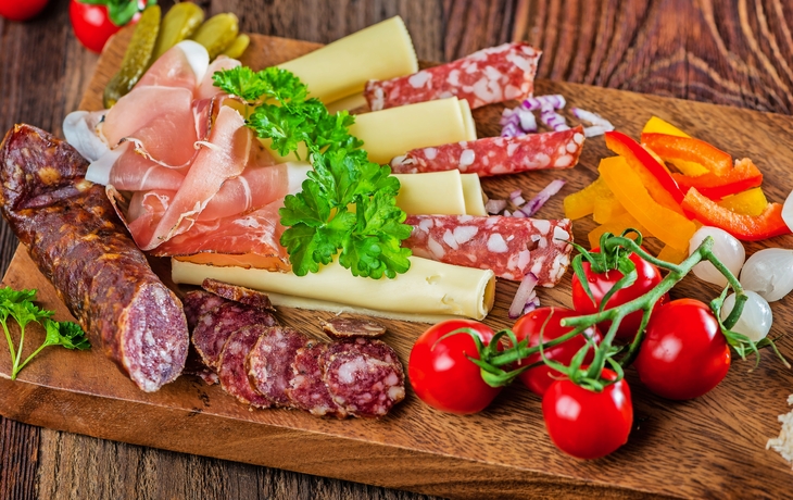 Brettljausn - Wurst und Käse Platte - Jause