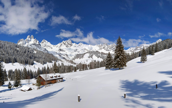 Winterpanorama an der Hofalm