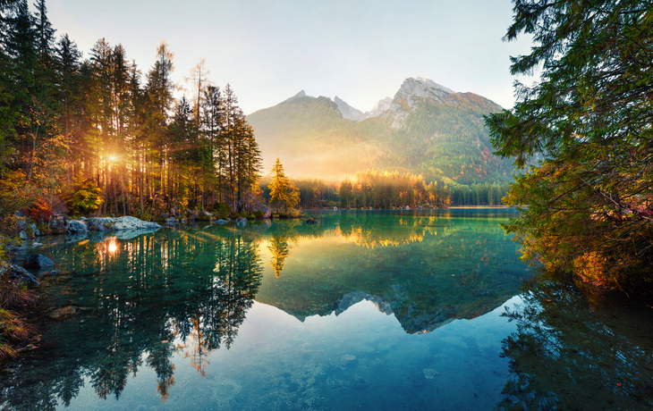 Hintersee bei Berchtesgaden in den bayerischen Alpen