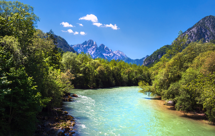Fluss Enns im Nationalpark Gesäuse in der Steiermark, Österreich