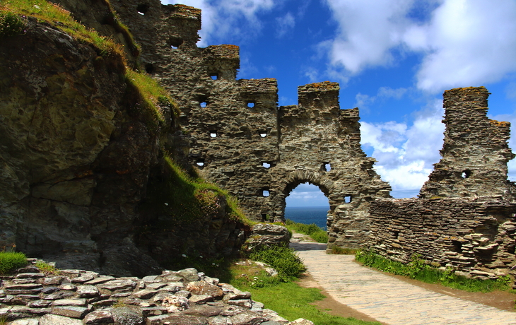 Burg Tintagel an der Westküste Cornwalls, Vereinigtes Königreich
