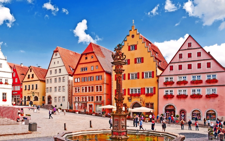 Der Marktplatz von Rothenburg ob der Tauber
