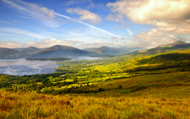 Loch Lomond in Schottland, Vereinigtes Königreich