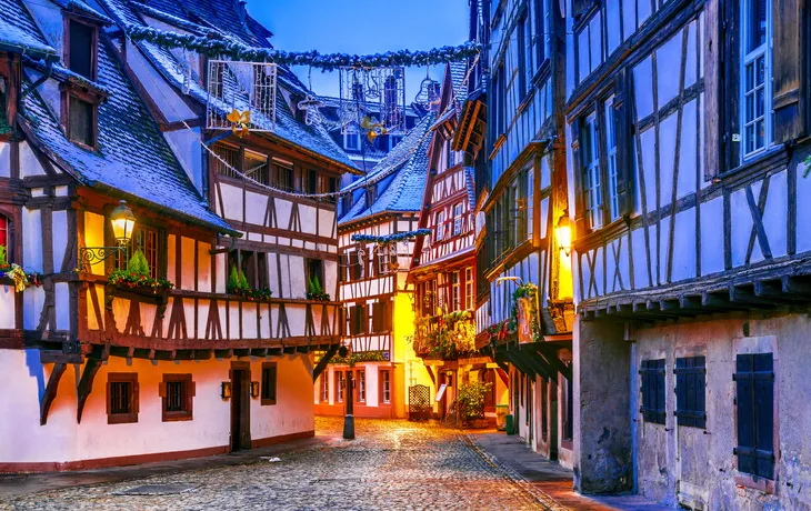 Weihnachtsmarkt in Straßburg im Elsass, Frankreich