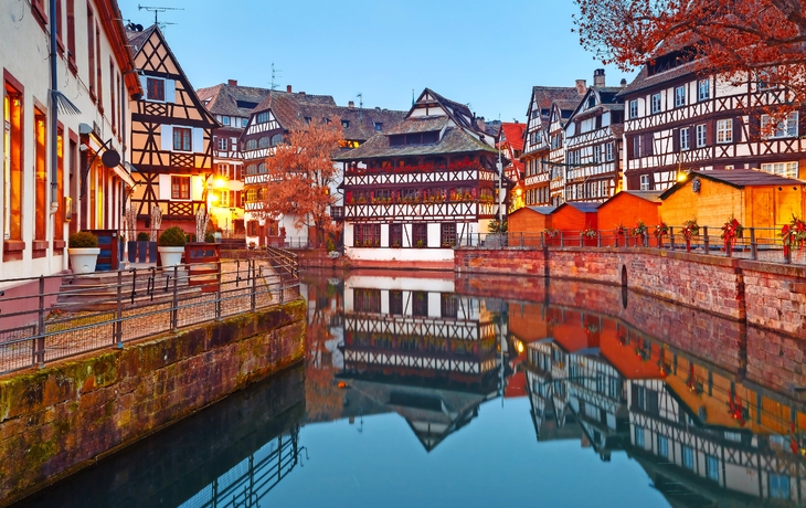 Weihnachtsmarkt in Straßburg im Elsass, Frankreich