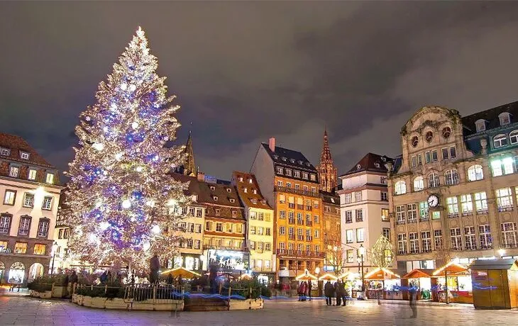Weihnachtsmarkt in Straßburg,Elsass.