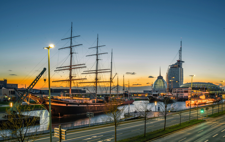 Blick auf die Bremerhavener Havenwelten