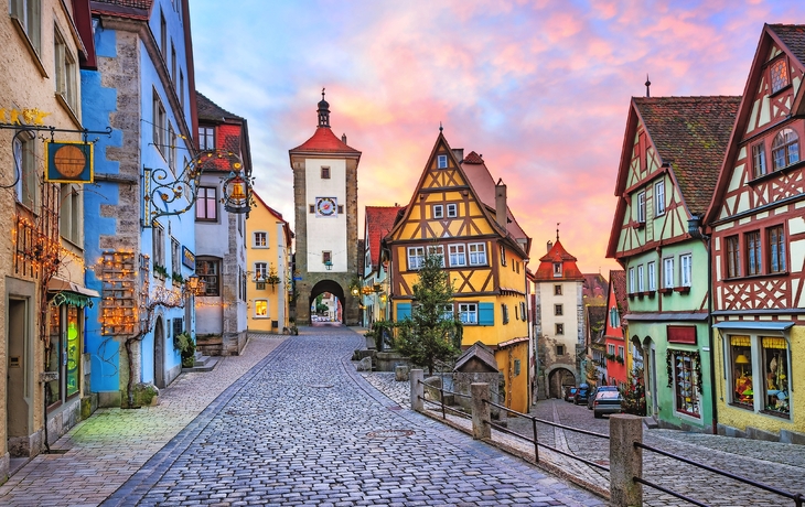 Rothenburg ob der Tauber in Bayern, Deutschland
