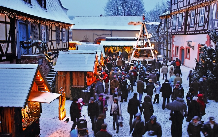 Weihnachtsmarkt in Michelstadt im Odenwald, Deutschland