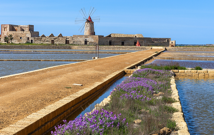 Salinen von Trapani auf Sizilien, Italien