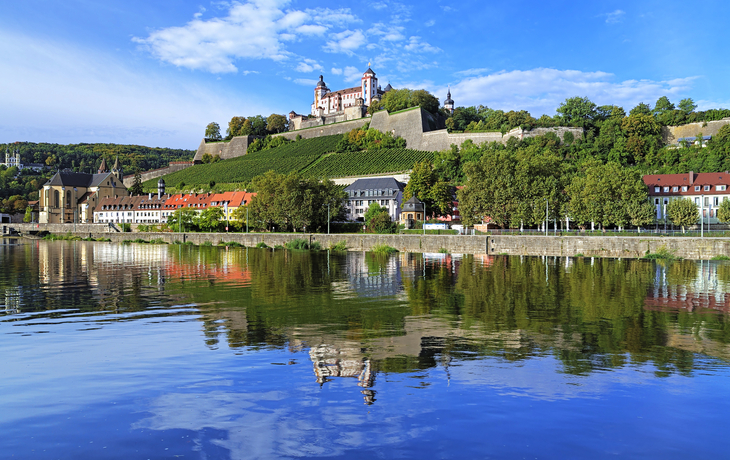 Festung Marienberg oberhalb von Würzburg in Unterfranken, Deutschland