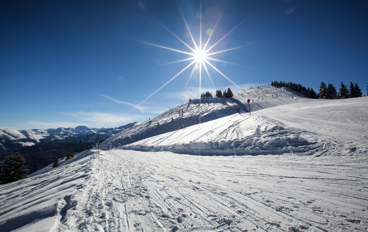 Skipisten in den Kitzbüheler Alpen nahe Wildschönau