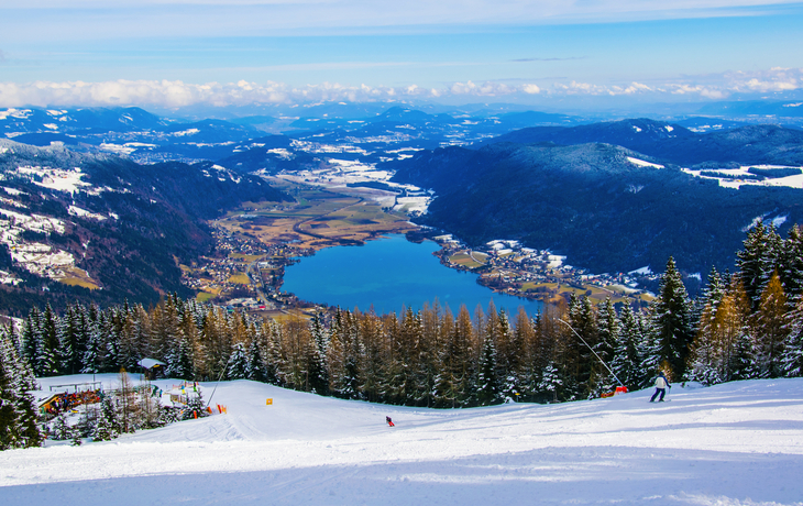 Ossiacher See vom Gerlitzenberg bei Villach, Österreich