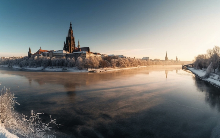 Ulm an der Donau im Winter