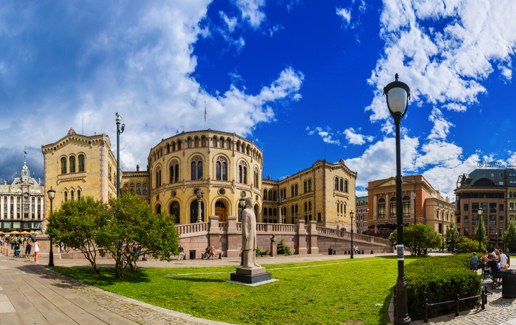 Norwegisches Parlamentsgebäude in Oslo