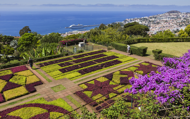 Famous Tropical Botanical Gardens in Funchal town, Madeira islan