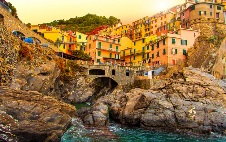 Manarola im Sonnenuntergang