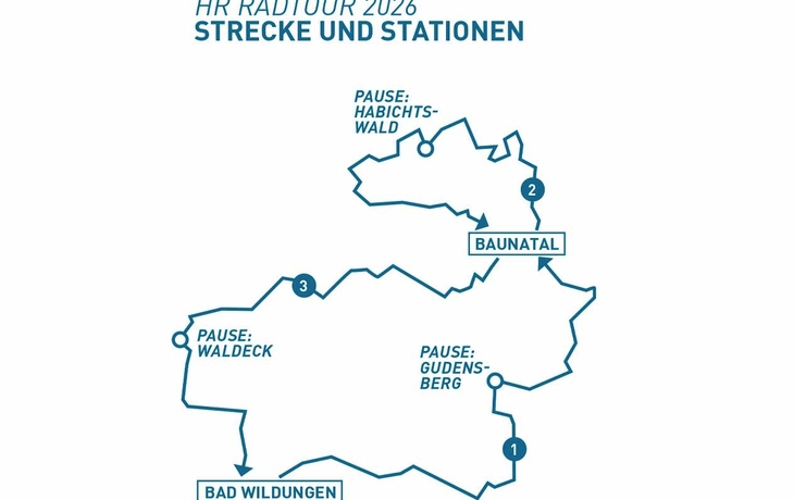 Streckenkarte zur hr Radtour 2026