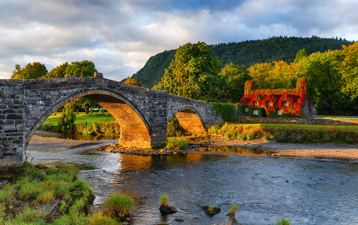 Herbst bei Llanrwst in Wales