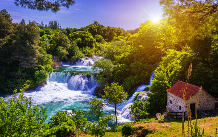 Krka-Wasserfälle in Dalmatien, Kroatien