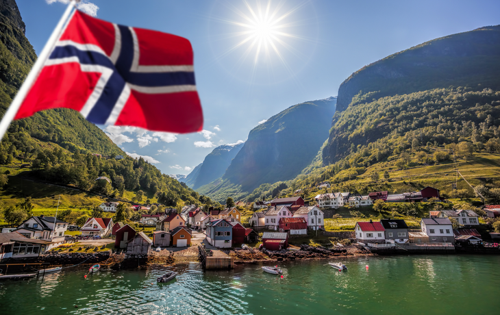 Fischerdorf Undredal am Aurlandsfjord