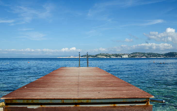 Seebrücke in Portoroz, Slowenien