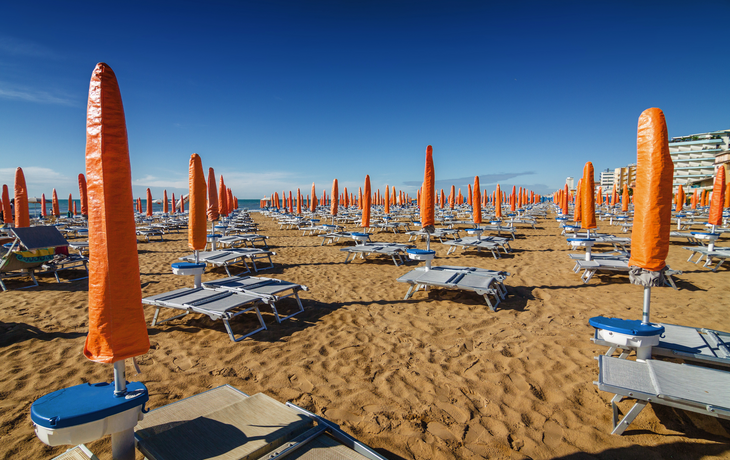 Strand von Lido di Jesolo, Italien