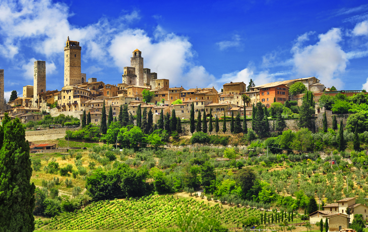 San Gimignano - eine italienische Hügelstadt in der Toskana
