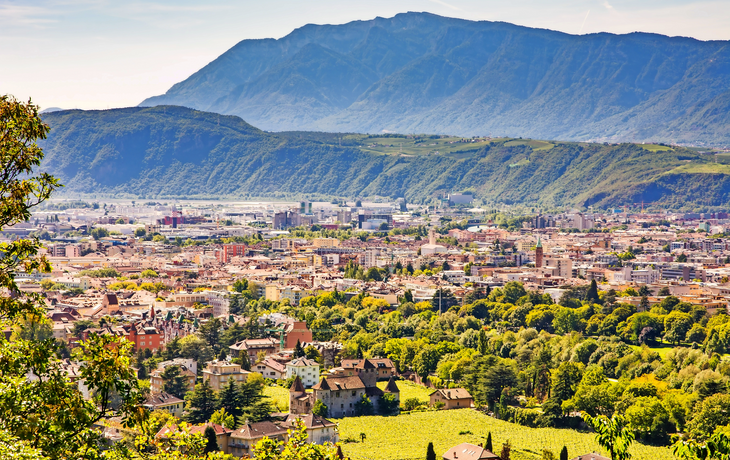 Blick über Bozen